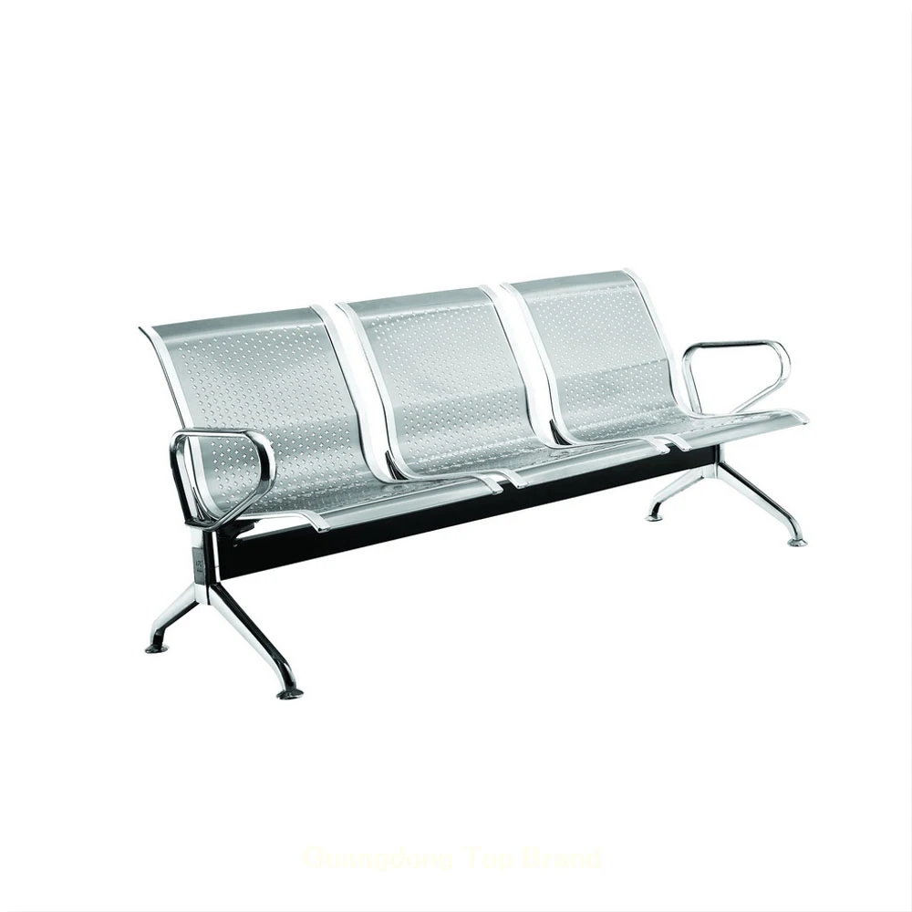 Stainless steel bench chair 3 seater waiting seating SJ629C