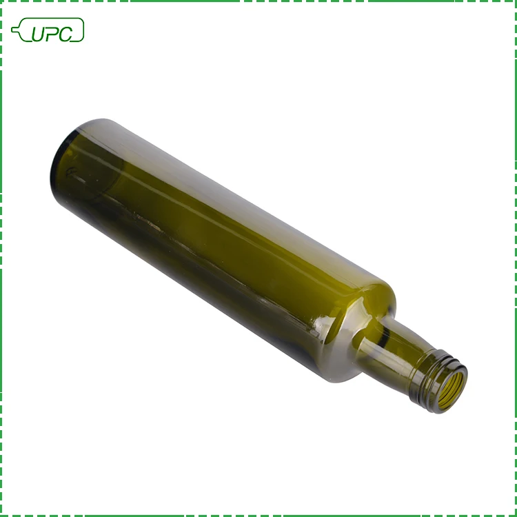 
Wholesale 500ml round green glass olive oil bottle 