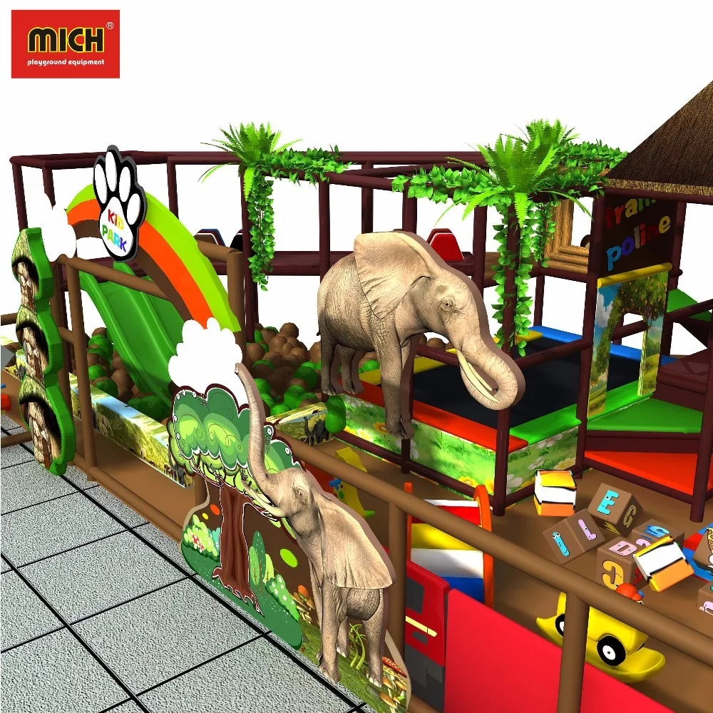 Huge Indoor Play Center with Kids Racing Bicycle Road Games, Playhouses, Adults Trampoline Park, Ninja Warrior Obstacles