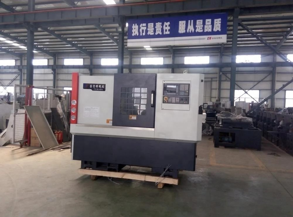 TCK46A High accuracy slant bed and linear guide way cnc lathe machine