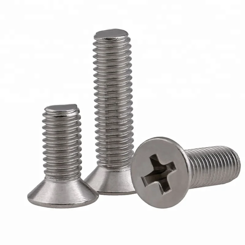 M8 M20 Stainless Steel SS 316 A4 70 80 Phillips Flat Head Machine Screw