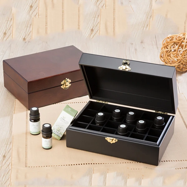 high quality wooden essential box essential oil storage box essential oil bottle