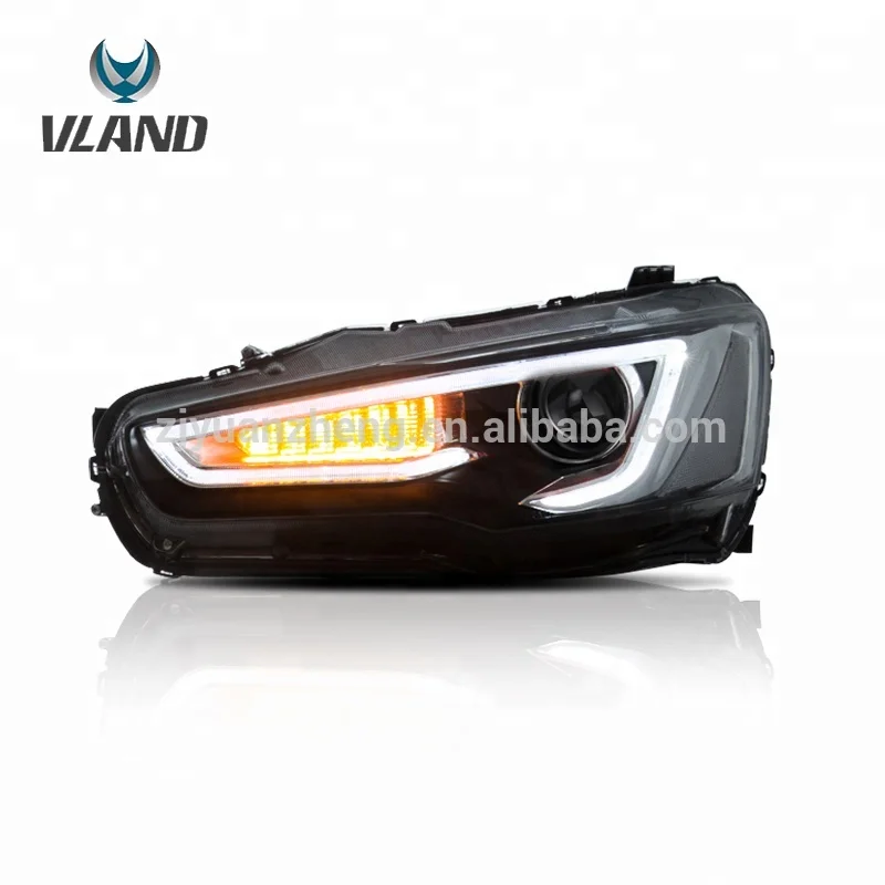 Vland Car Headlight Lancer EVO X For 2008-UP Years LED Head Lamp Lens