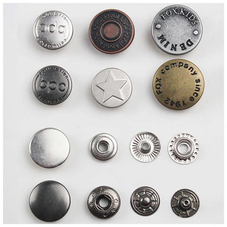 Factory Direct 4 parts Fashion Metal Brass Nickel Copper Snap Button for Garment