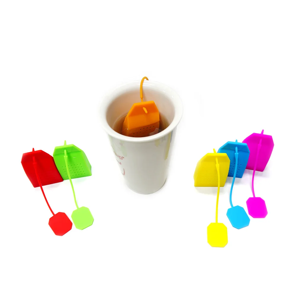 Custom Reusable Colorful Silicone Tea Leaf Filter Bag Set
