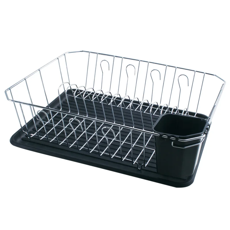 Kitchen Drying Dish Rack Plates Bowl Cup Storage Organizer Holder Tray Tableware Shelf Single Layer Organizar  Cabinet Basket