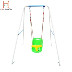 Durable Metal Frame Child Outdoor Seat Swing EVA Baby Playground Swing For Sale
