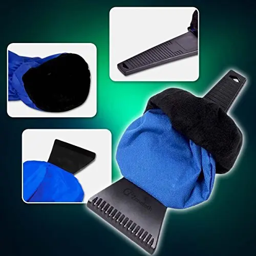 Ice Scraper Gloves for Car Windshield/Window Hand Mitts for Scraping Snow