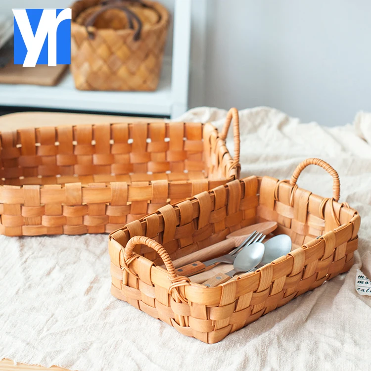 Eco friendly bread proofing  basket wooden fruit basket for organizing