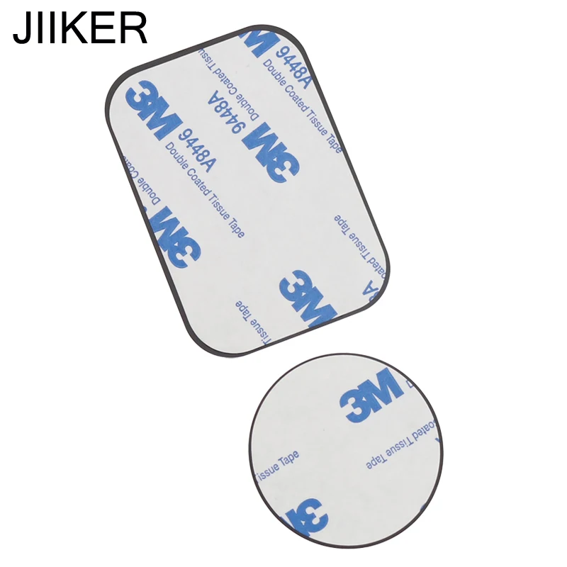 1 Rectangular 1 Round magnetic car holder metal plate with 3M Adhesive for phone Holder