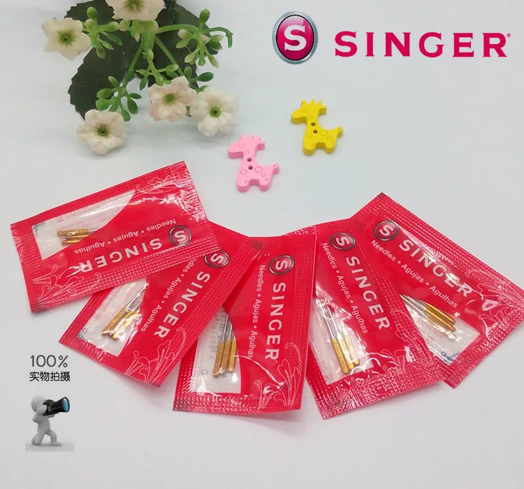  Иглы SINGER шариковые 2045 для домашних швейных машин золотые иглы Размер
