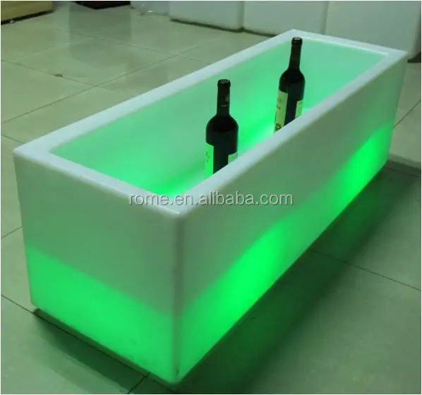 
large led ice cube bucket for wine display window/beer showcase/wine show window 