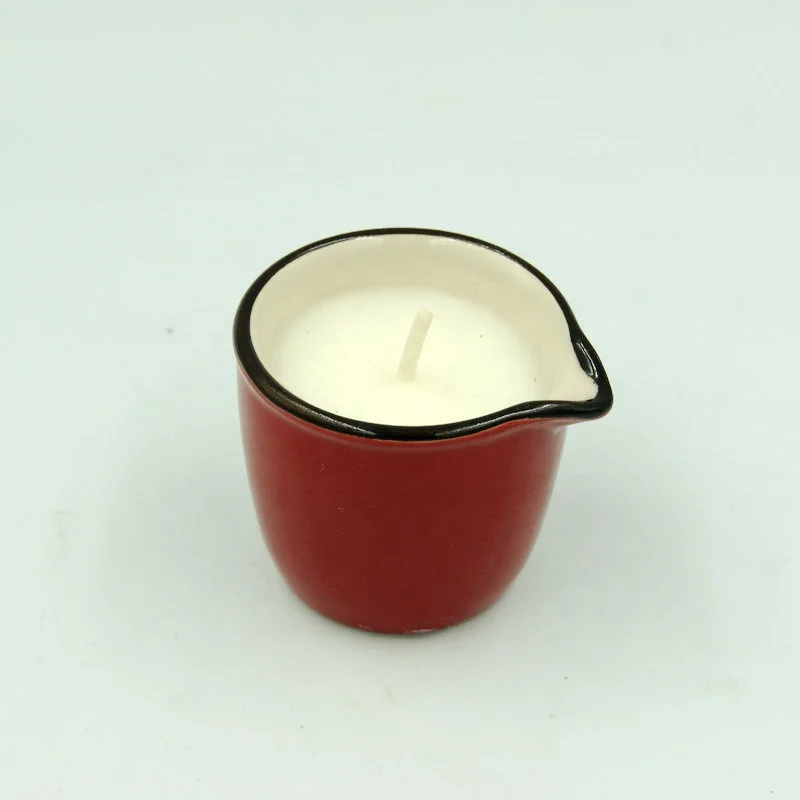 China Manufacturer Essential oil Massage oil Candle soy candles with ceramic cup for Amazon