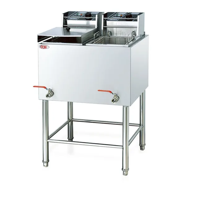Manufacturer High Quality Stainless Steel Commercial Gas Deep Fryer Double Basket