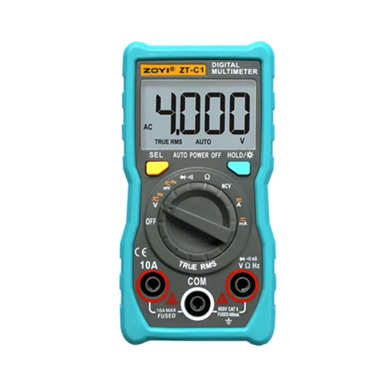 Original Manufacturer ZOYI ZT-C1 C2 True-RMS AC DC Voltage Current Resistance Ohm Frequency Continuity NCV Digital Multimeter