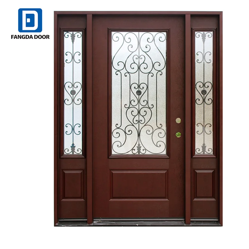 Fangda center arch modern front doors from door manufacturers