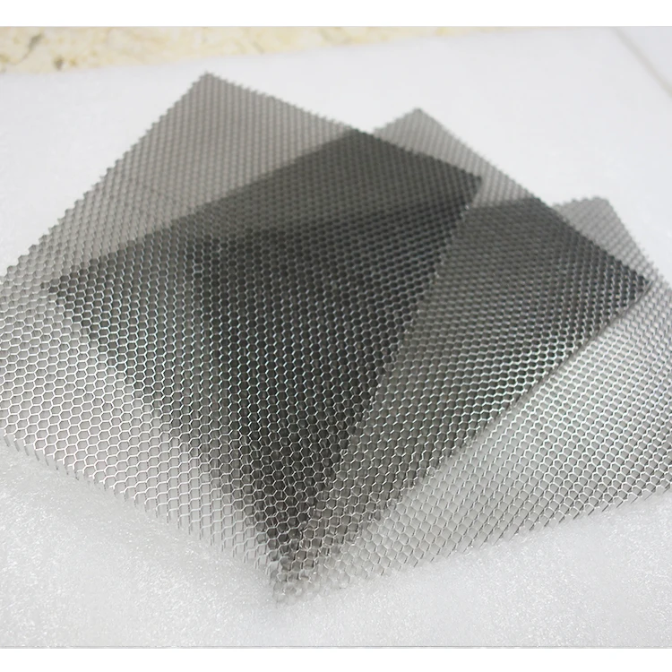 Metal mesh coated honeycomb perforated steel plate with fireproof