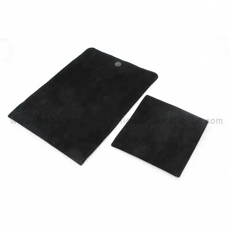 New design custom logo envelope style velvet pouches with low price