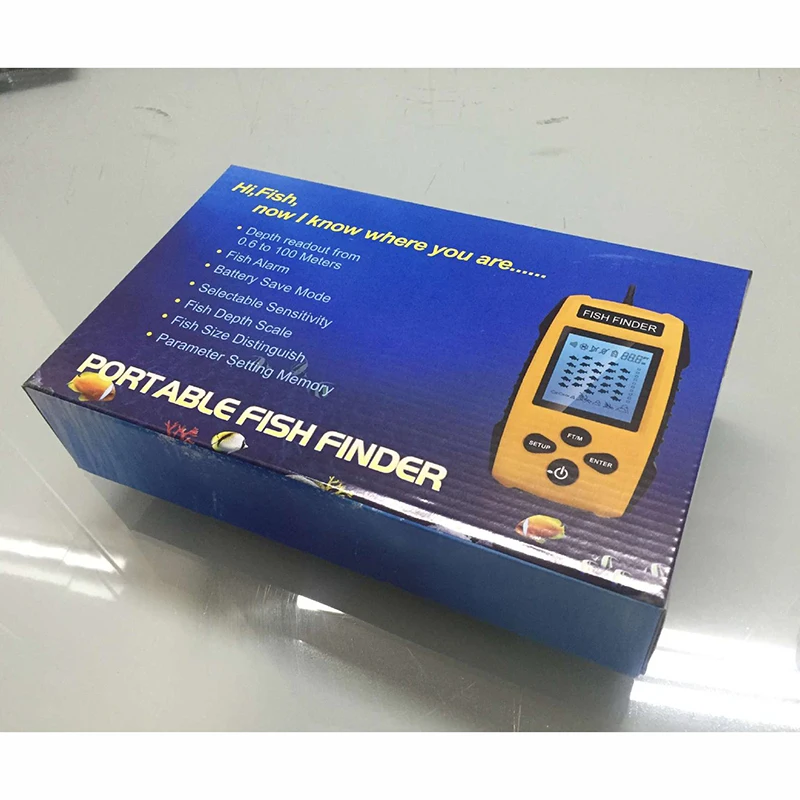 Проводной Fish Finder 100 м портативный гидролокатор ЖК рыболокаторы эхолот Рыбалка искатель для рыбалки на открытом воздухе TL88E