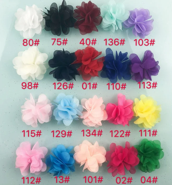 
2 inch wide Chiffon Cluster Flowers Fringe Lace Trim price per yard/select color 