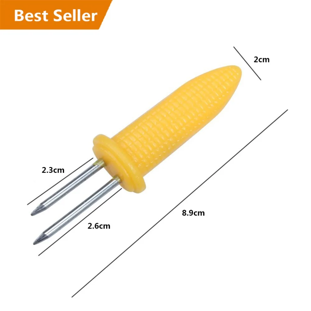 BBQ Grill Accessories Stainless Steel Corn Holder, Corn Skewers, Corn Cob Holder