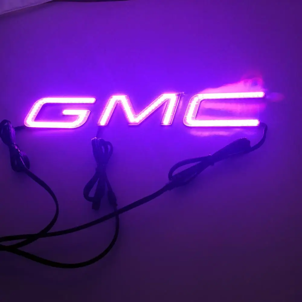 2014 Rectangle G M C SIERRA Multicolor changing Led angel eye halo ring headlights