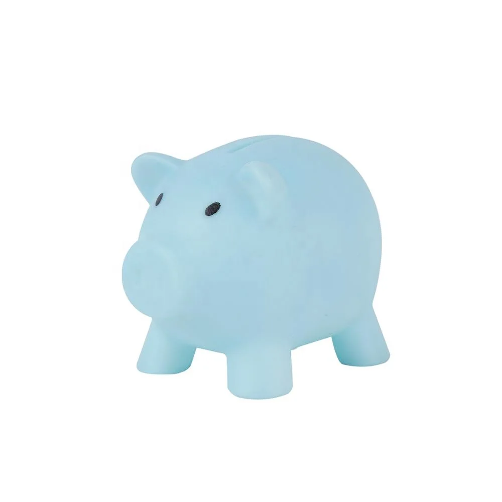 
9cm Cute Piggy Plastic Bank, colourful PVC anime money box funny gifts 