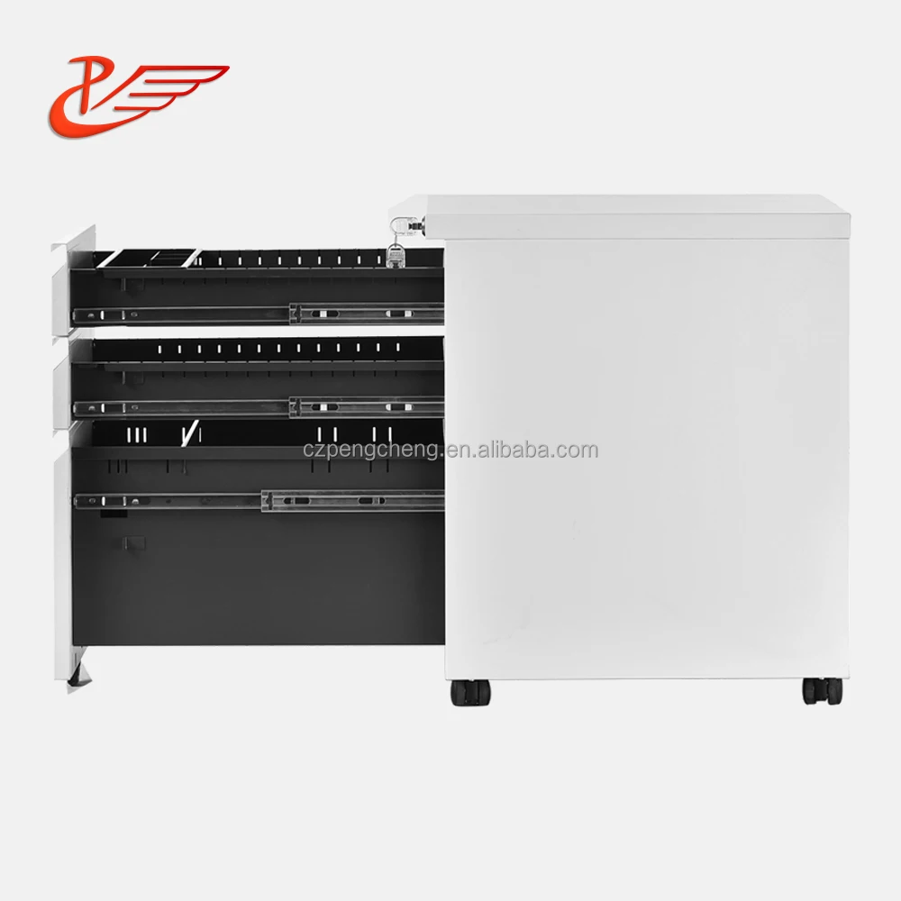 Amazon good quality 3 Drawers letter size vertical mobile steel file cabinet