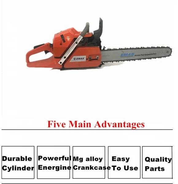 Emas Best Selling Portable  Petrol Gasoline Tree Cutting Machine Hus 365 Chainsaw in 65cc
