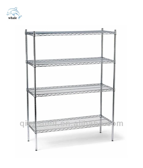 Четырехслойная полка для товаров, кухонные полки из проволоки из нержавеющей стали, хромированные полки из проволоки