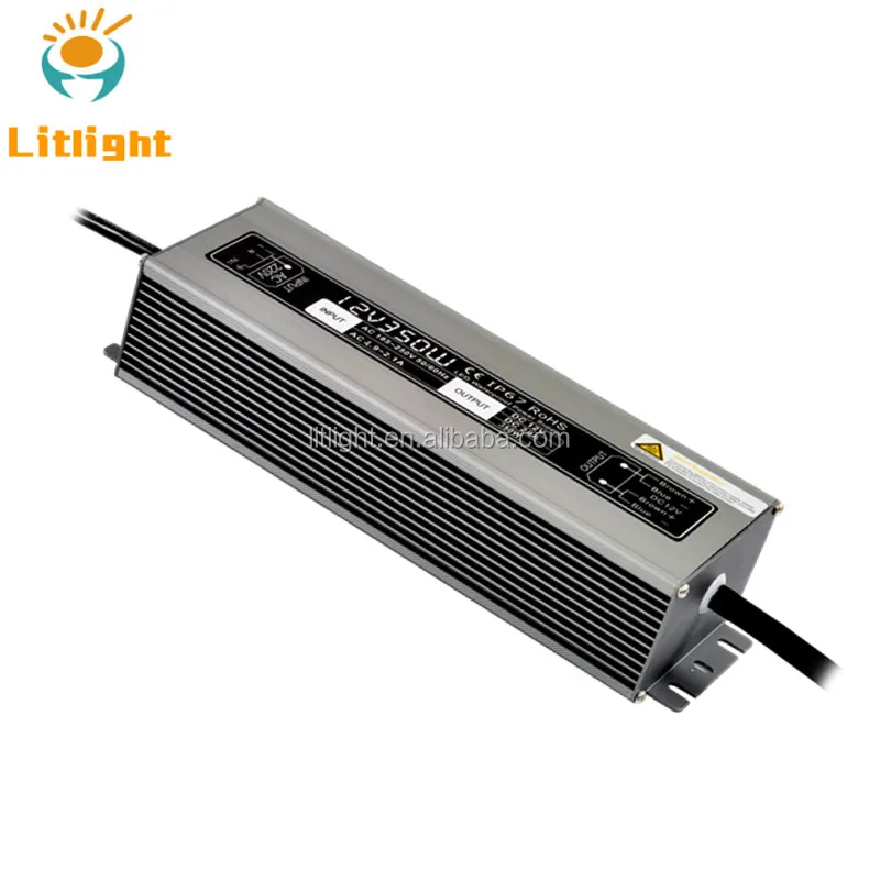 20W 30W 40W 100W waterproof IP67 high power factor constant voltage aluminum 50W Power Supply LED Driver DC12V/24V