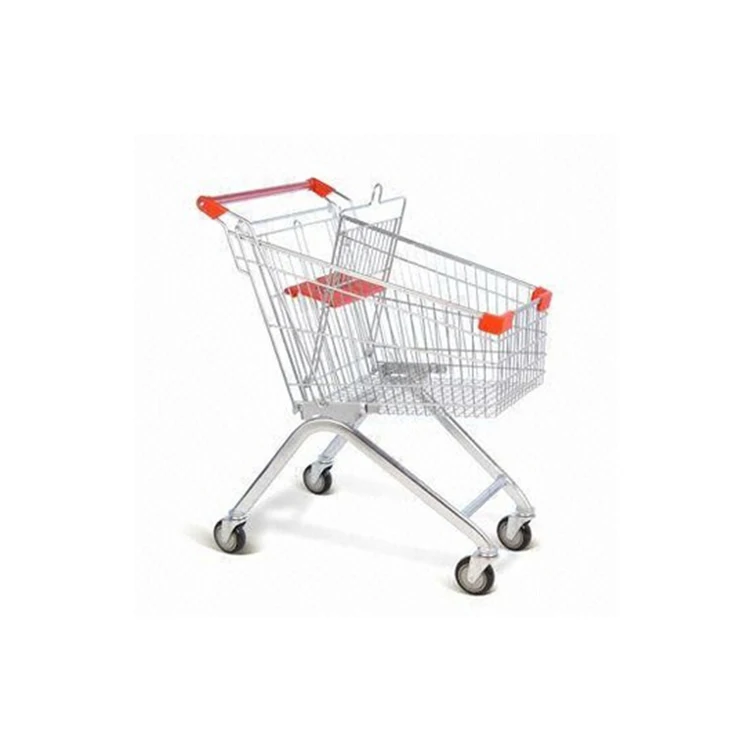 supermarket heavy duty shopping trolley European style supermarket shopping cart