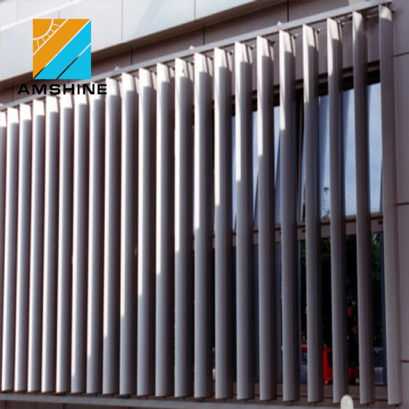 Sunproof automatic operating aerofoil building louvre