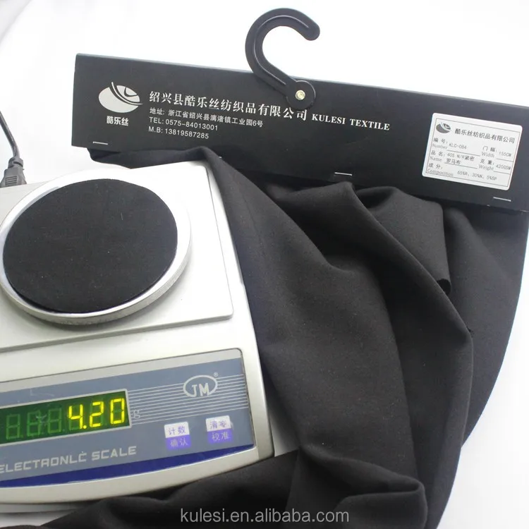 
China suppliers 40S rayon nylon spandex knitted roma fabrics suits 380/400/420GSM cheap healthy and Pilling Resistance 