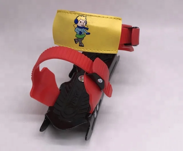 Adjustable double runner ice skate shoe