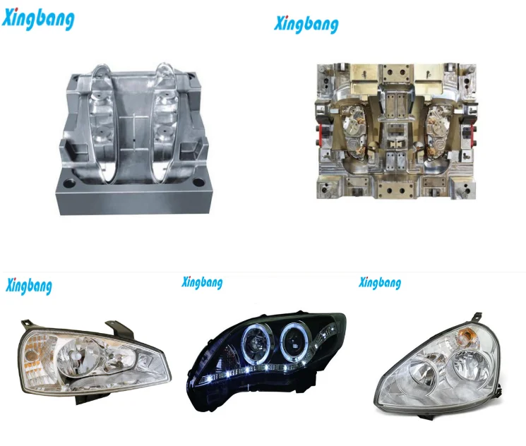 Customized Design die of auto LED light/car headlight lamp plastic mould