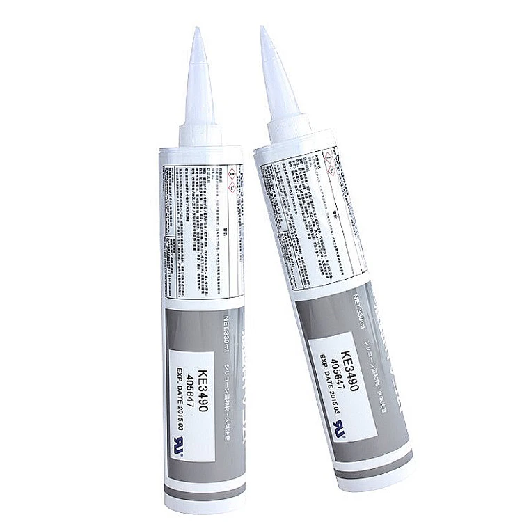 Блестящий KE-3490 серый клей эластичный огнестойкий силикон