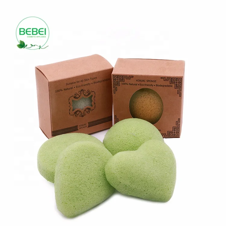 
Deep cleansing and eco-friendly pure cosmetic cleaner Aloe green konjac sponge set 