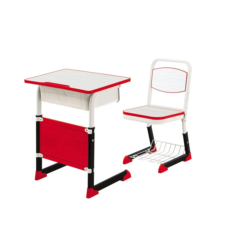 Iron child school furniture desk and chair set