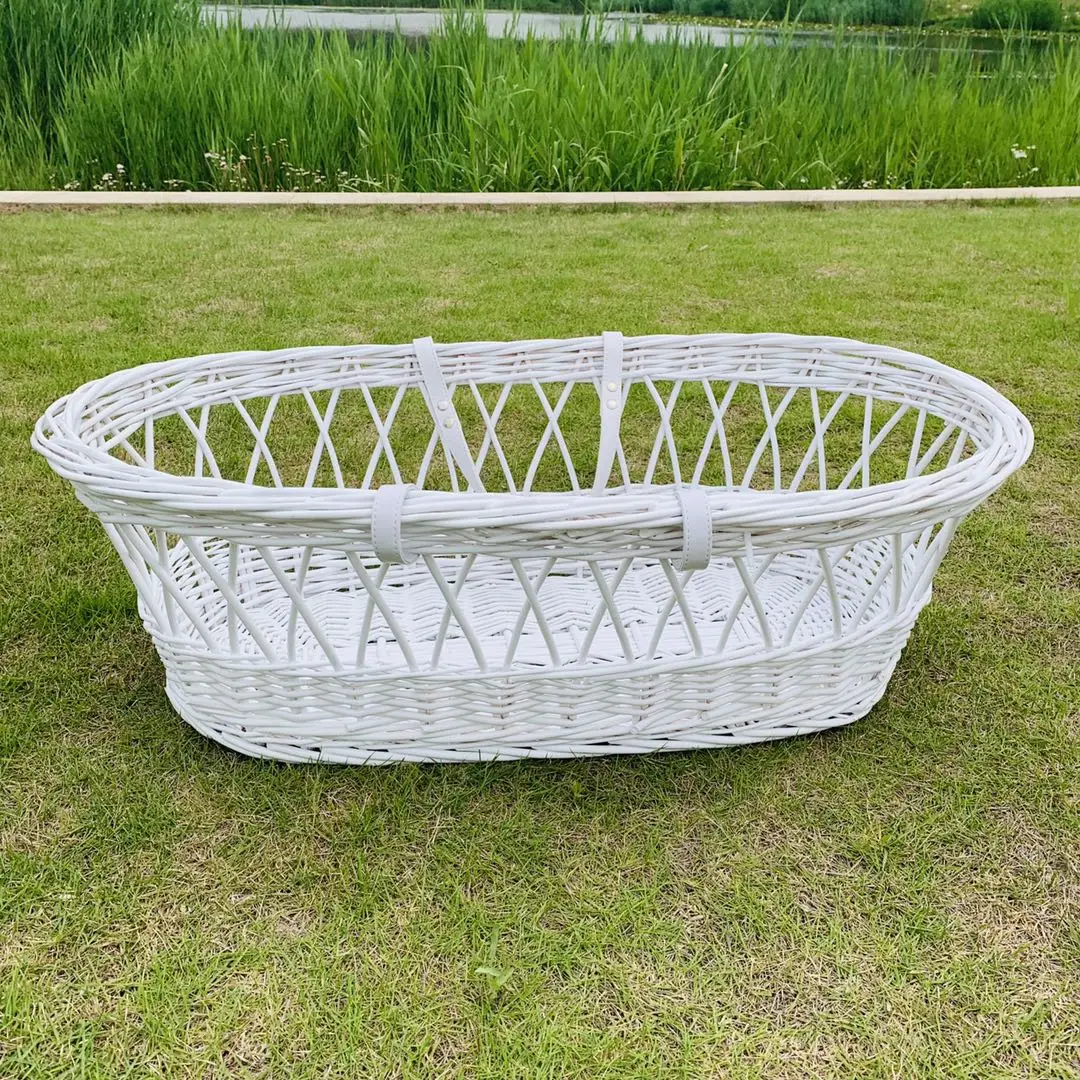 
handmade newborn infant sleep basket baby bed wicker moses basket 