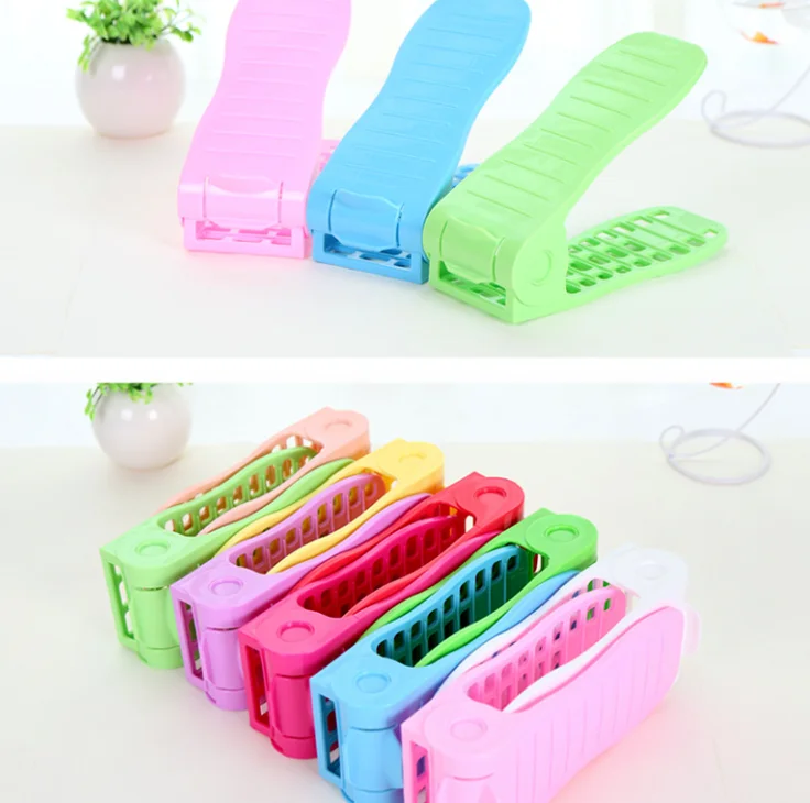 The high quality Shoes slots Storage rack,Adjustable Shoe Slots Organizer Adjustable Plastic Shoe Rack