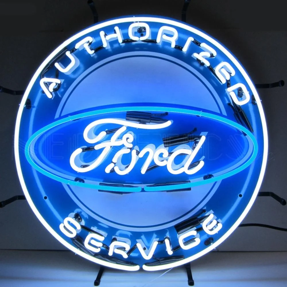 
Oem factory china suppliers lead free rohs certificate Ford neon sign light metal grid custom glass ford neon light L 