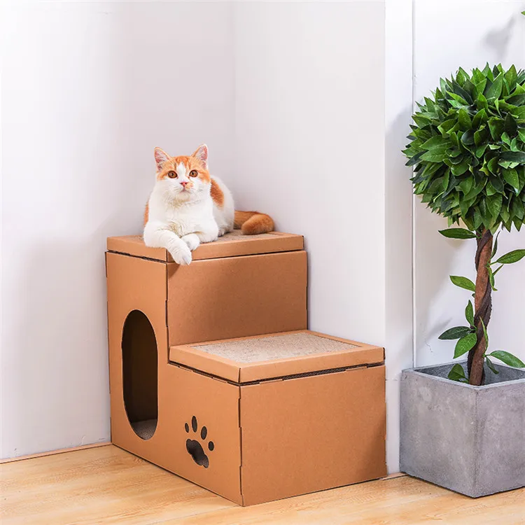 Товары для дома из натурального материала, складная картонная Когтеточка для кошек