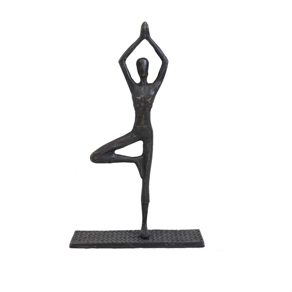Metal crafts indoor decorative yoga statues