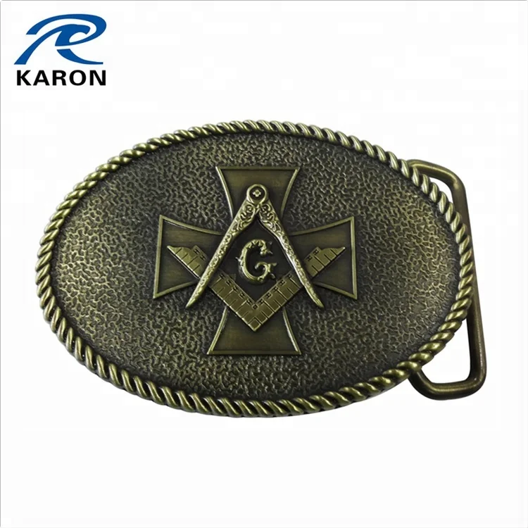 rectangle shape die casting western cowboy belt buckle in metal