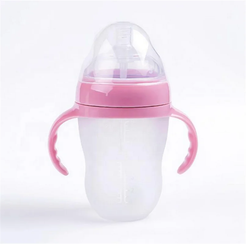 2020 Good Quality Food Grade Free Pure Silicone Warm Milk Feeding Bottle For Newborn Babies