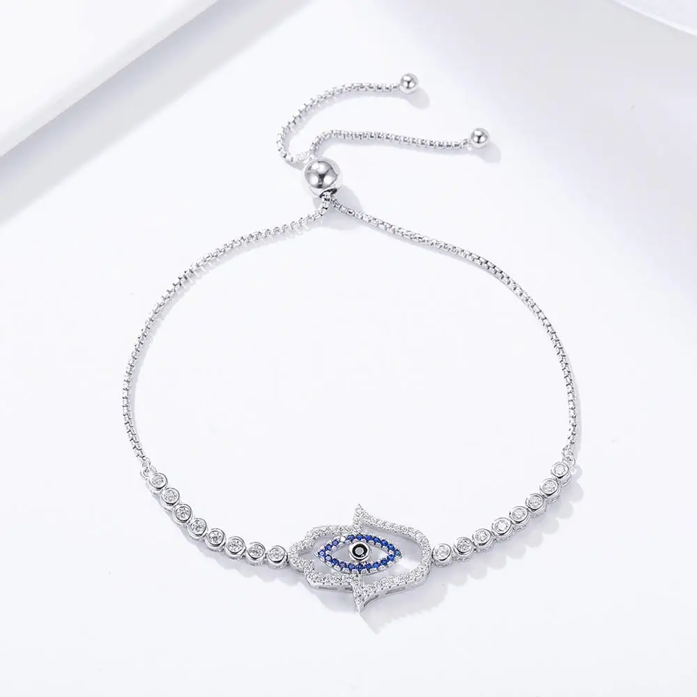 
high quality S925 Sterling silver hand of fatima Turkey design hand of fatima design lucky hand braclet 