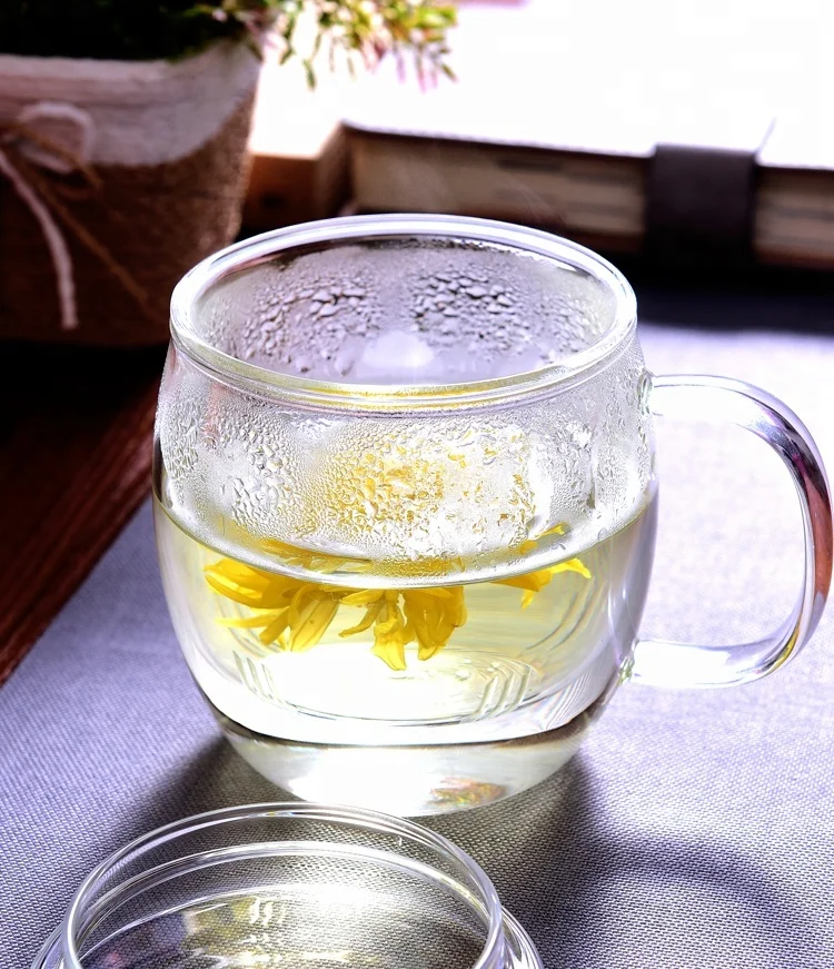 Totally hand made arabic glass tea cup set with handle