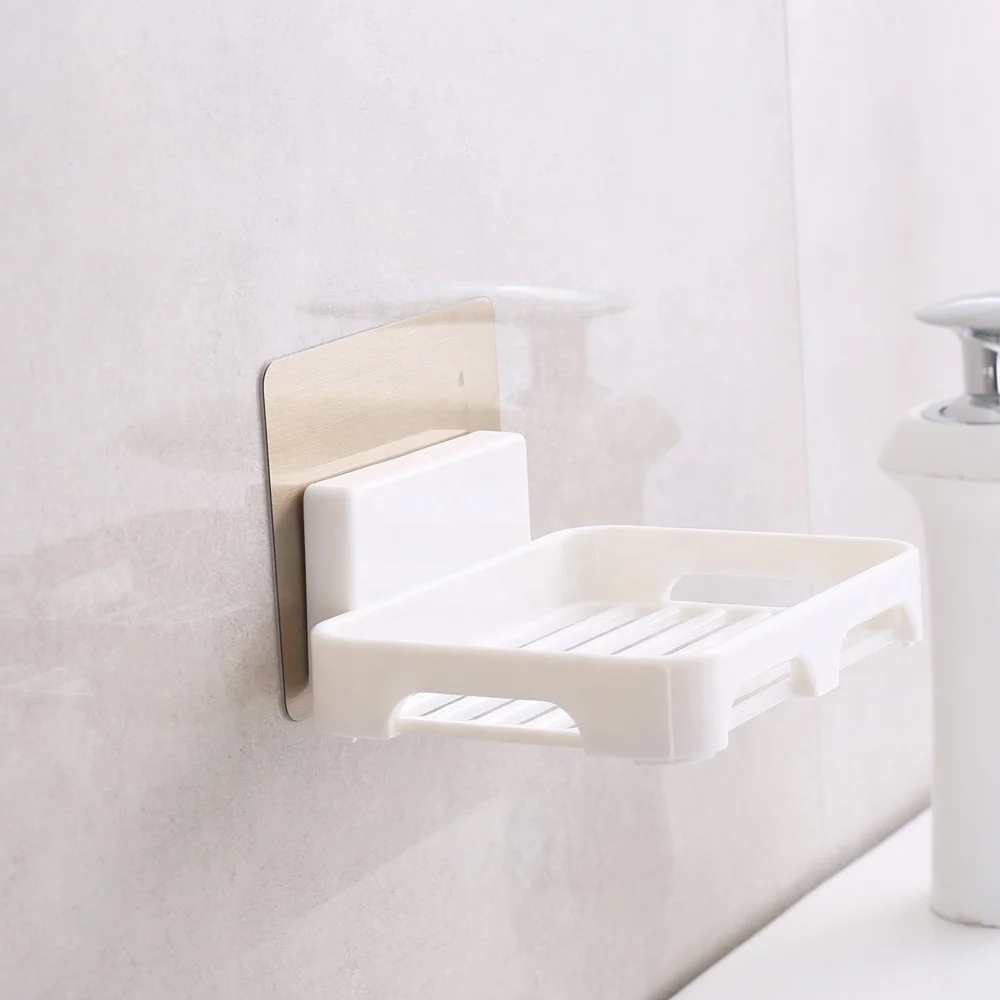 bathroom wall mounted ABS plastic magic sticker soap holder wall hanging soap dish