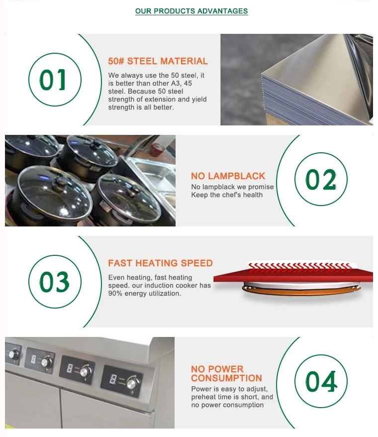 
electrical CE hot sale 4 burners kitchen equipment griddle stove 